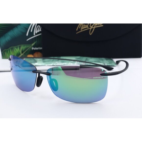 Maui Jim Akau MJ 442-2M Black Wrap Sunglasses Blue...
